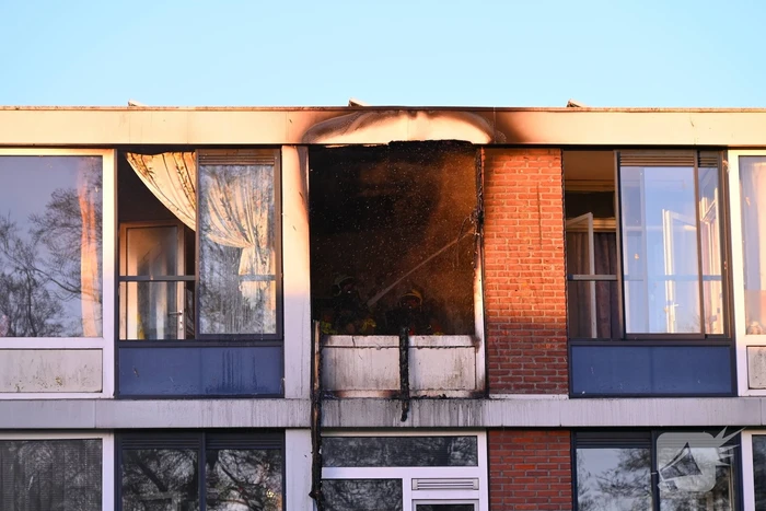 Rook stijgt op uit appartement