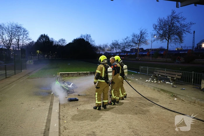 Huurfiets in brand gestoken