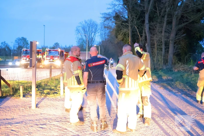 Brandweer groots ingezet voor brand in bos