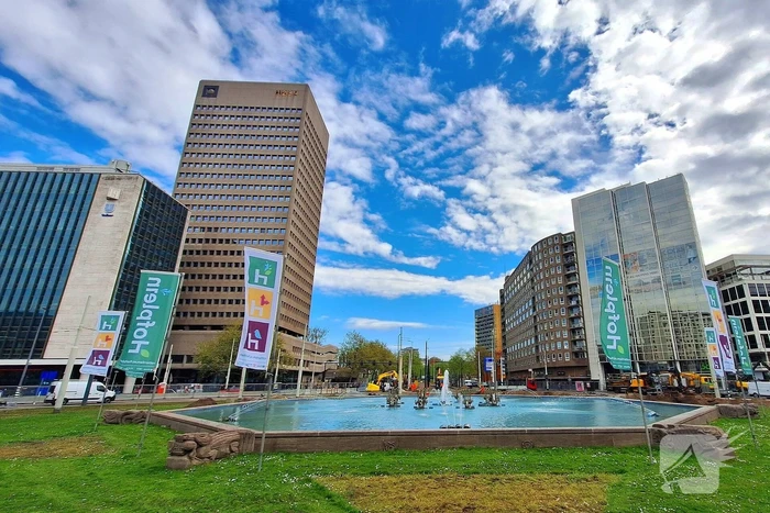 Werkzaamheden Hofplein rotonde in volle gang