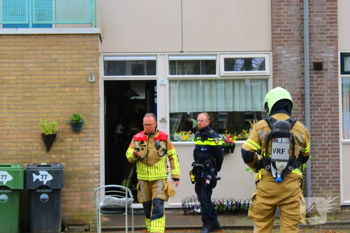 Brand in keuken van woning