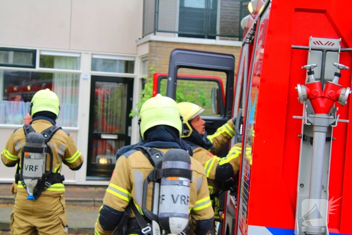 Brand in keuken van woning