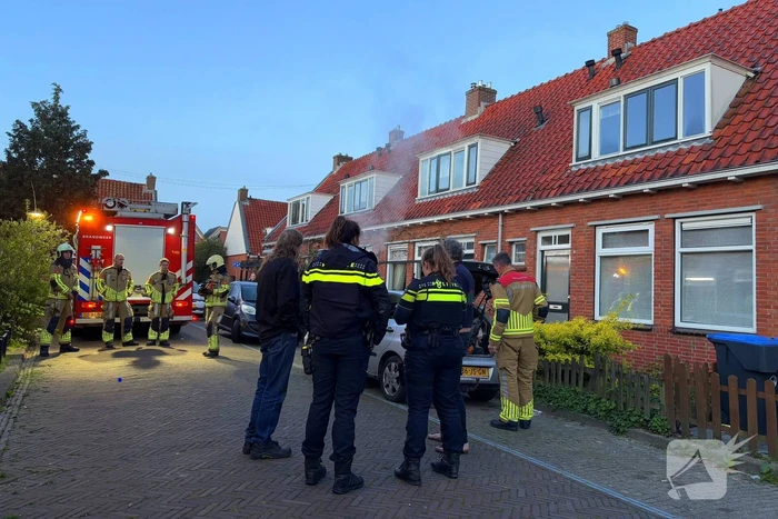 Binnenkant auto zwart door brand