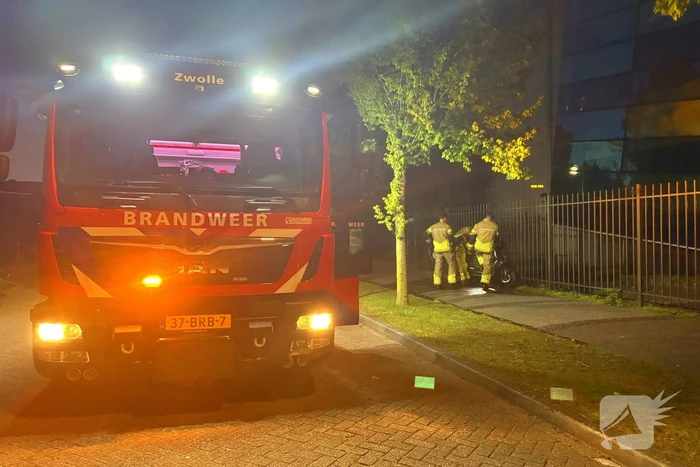 Brand in koffer van scooter