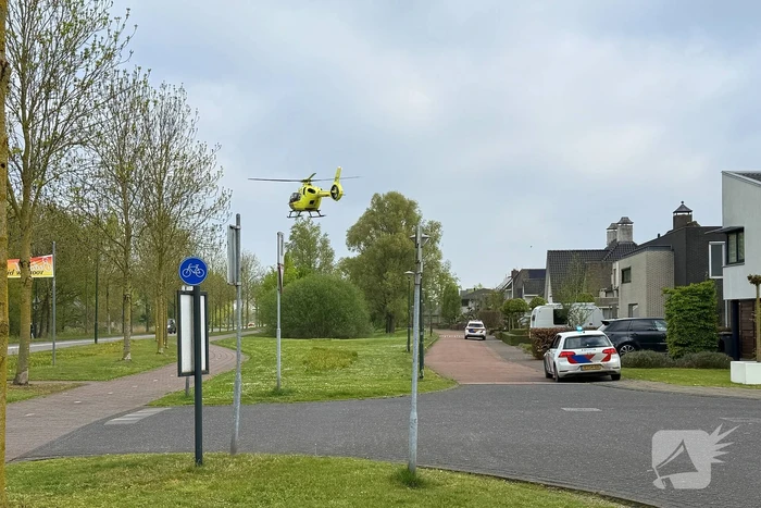 Traumahelikopter trekt veel bekijks