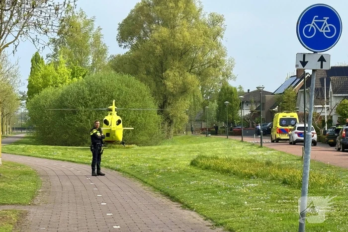 Traumahelikopter trekt veel bekijks