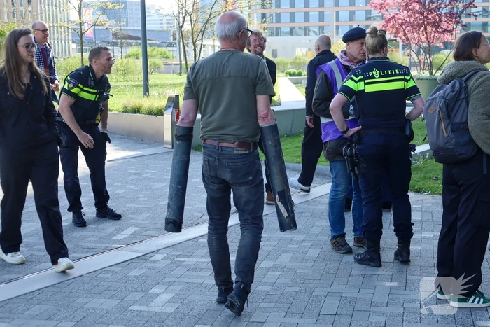 Demonstratie bij ING kantoorgebouw