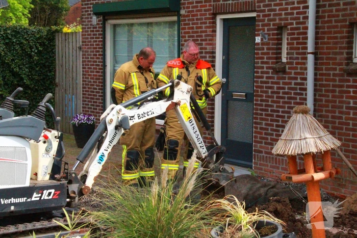 Gaslekkage tijdens graafwerkzaamheden