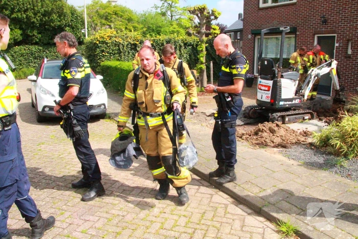 Gaslekkage tijdens graafwerkzaamheden