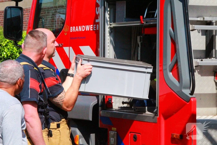 Brandweer redt kauw uit schoorsteen