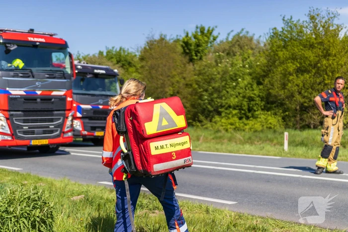 Motorrijder zwaargewond bij ongeval