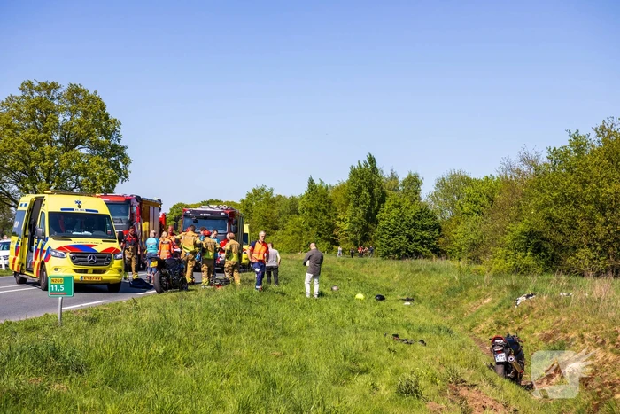 Motorrijder zwaargewond bij ongeval