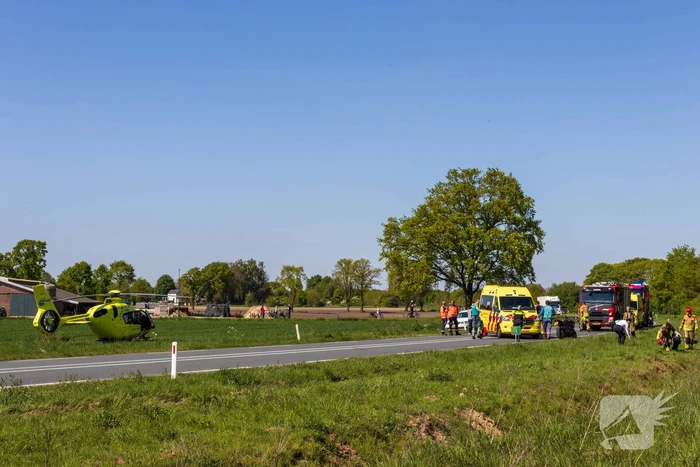 Motorrijder zwaargewond bij ongeval