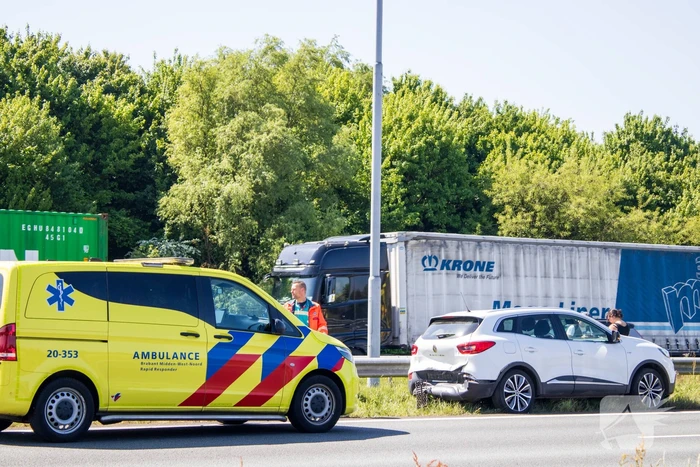 Kop-staart aanrijding op snelweg