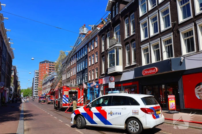 Bluswerkzaamheden na brand op dak
