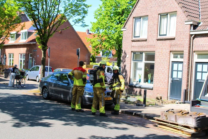Gasleiding geraakt tijdens werkzaamheden in voortuin