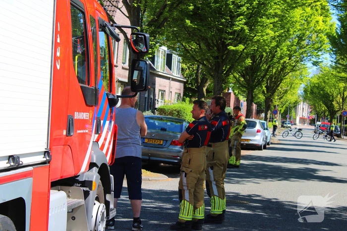 Gasleiding geraakt tijdens werkzaamheden in voortuin