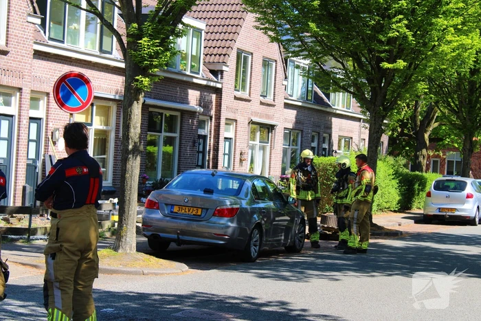 Gasleiding geraakt tijdens werkzaamheden in voortuin