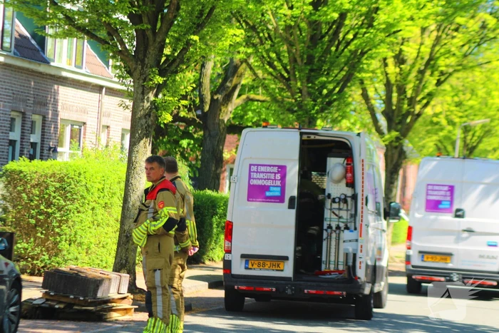 Gasleiding geraakt tijdens werkzaamheden in voortuin