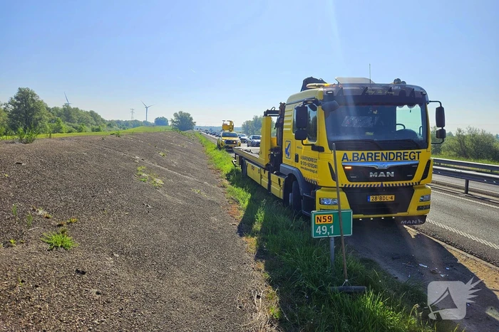 Voertuig geborgen na ongeval