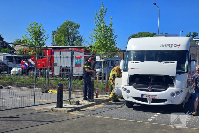 Brandweerinzet na camperbrand