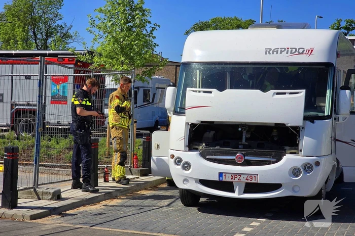Brandweerinzet na camperbrand