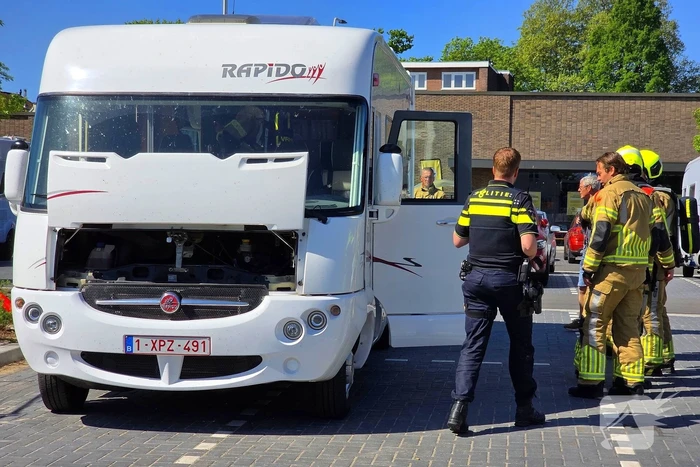 Brandweerinzet na camperbrand