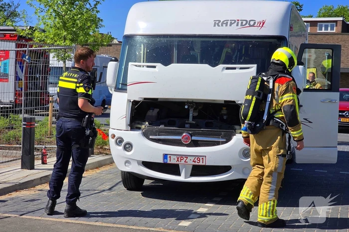 Brandweerinzet na camperbrand