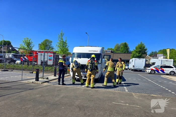 Brandweerinzet na camperbrand