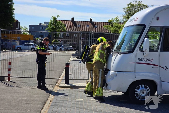 Brandweerinzet na camperbrand