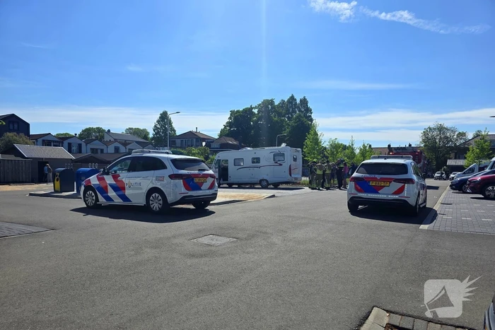 Brandweerinzet na camperbrand
