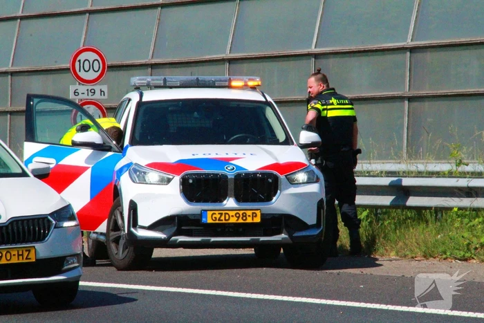 Kop-staart aanrijding op snelweg