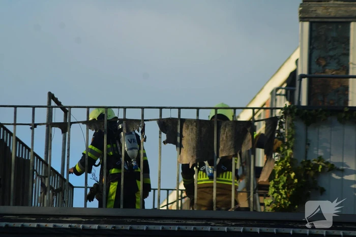 Rookontwikkeling bij brand in slooppand