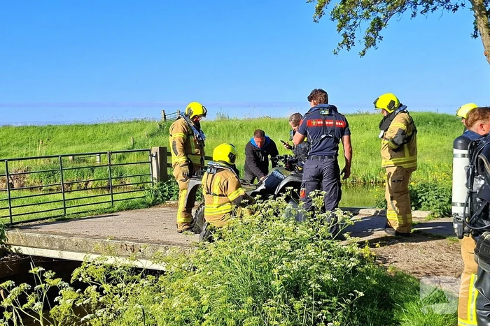 Bestuurder van quad komt met de schrik vrij