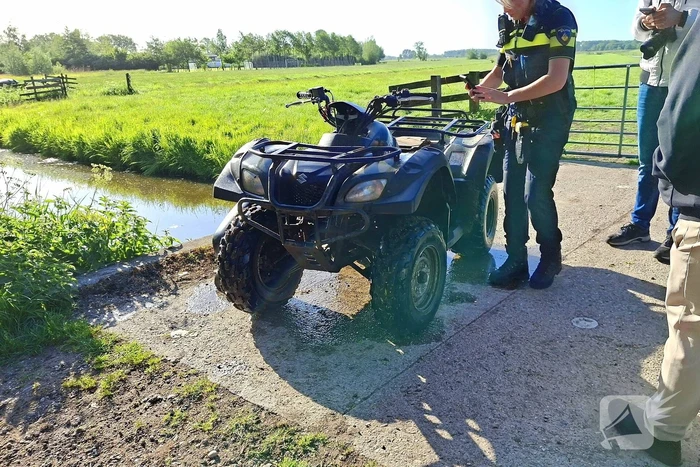 Bestuurder van quad komt met de schrik vrij