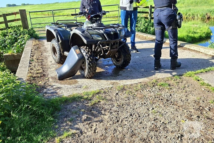 Bestuurder van quad komt met de schrik vrij