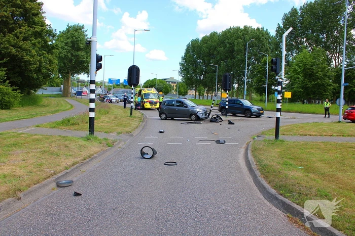 Verkeerslicht buiten werking na aanrijding