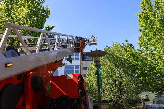 Zwarte rookwolken bij zeer grote brand