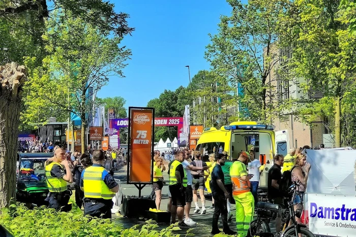 Deelnemer zakt net voor finish in elkaar
