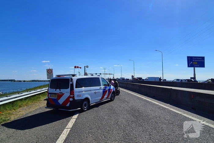 Storing Haringvlietbrug, zorgt voor flinke file