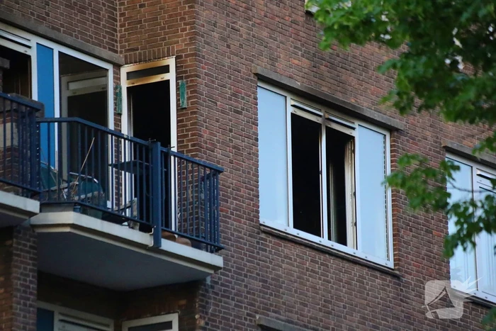 Evacuatie na brand in portiekwoning