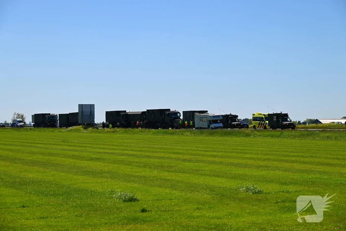 Ongelukkige situatie bij militaire colonne