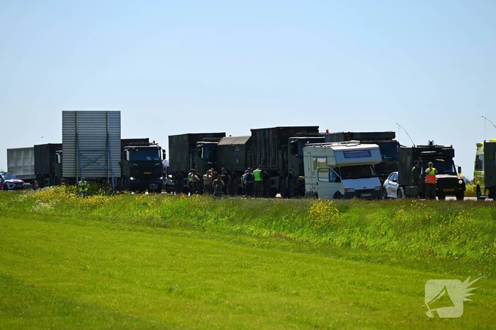 Ongelukkige situatie bij militaire colonne
