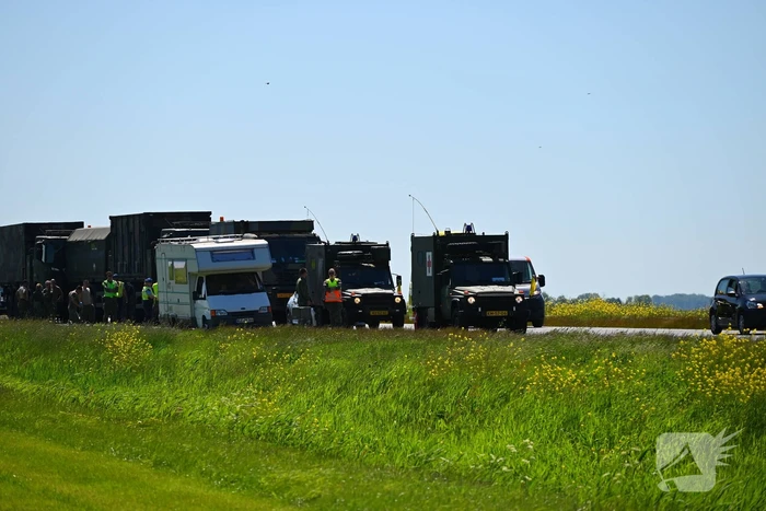 Ongelukkige situatie bij militaire colonne