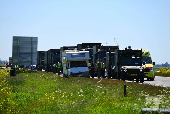 Ongelukkige situatie bij militaire colonne