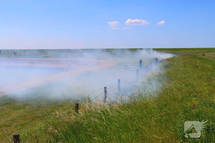 Felle bermbrand snel onder controle
