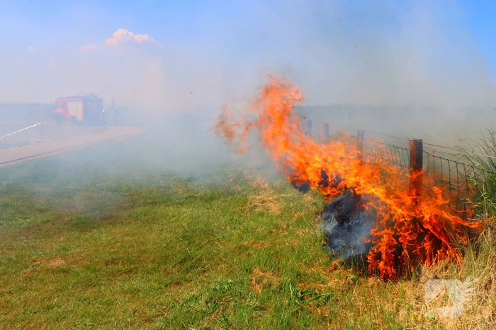 Felle bermbrand snel onder controle