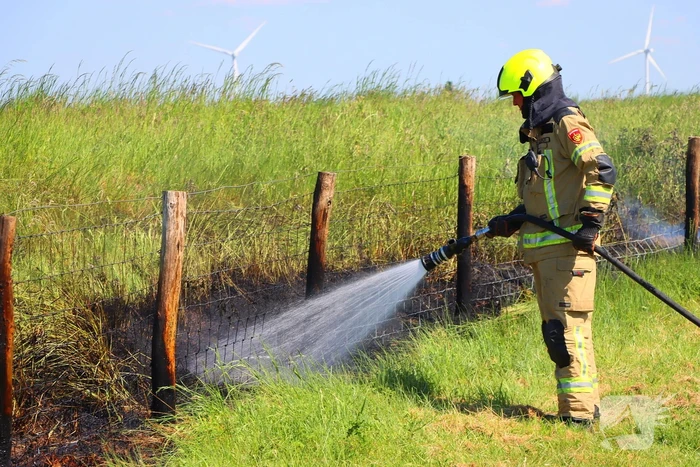 Felle bermbrand snel onder controle
