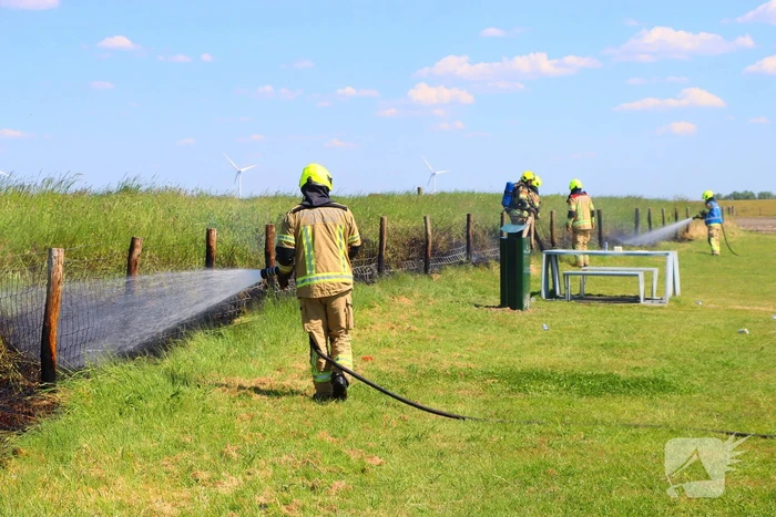 Felle bermbrand snel onder controle