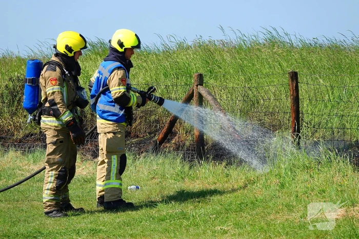 Felle bermbrand snel onder controle